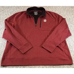 Alaskan Hard Gear Duluth Trading Co. Pullover 1/4 Zip Men's‎ XXL 2XL Red/Black